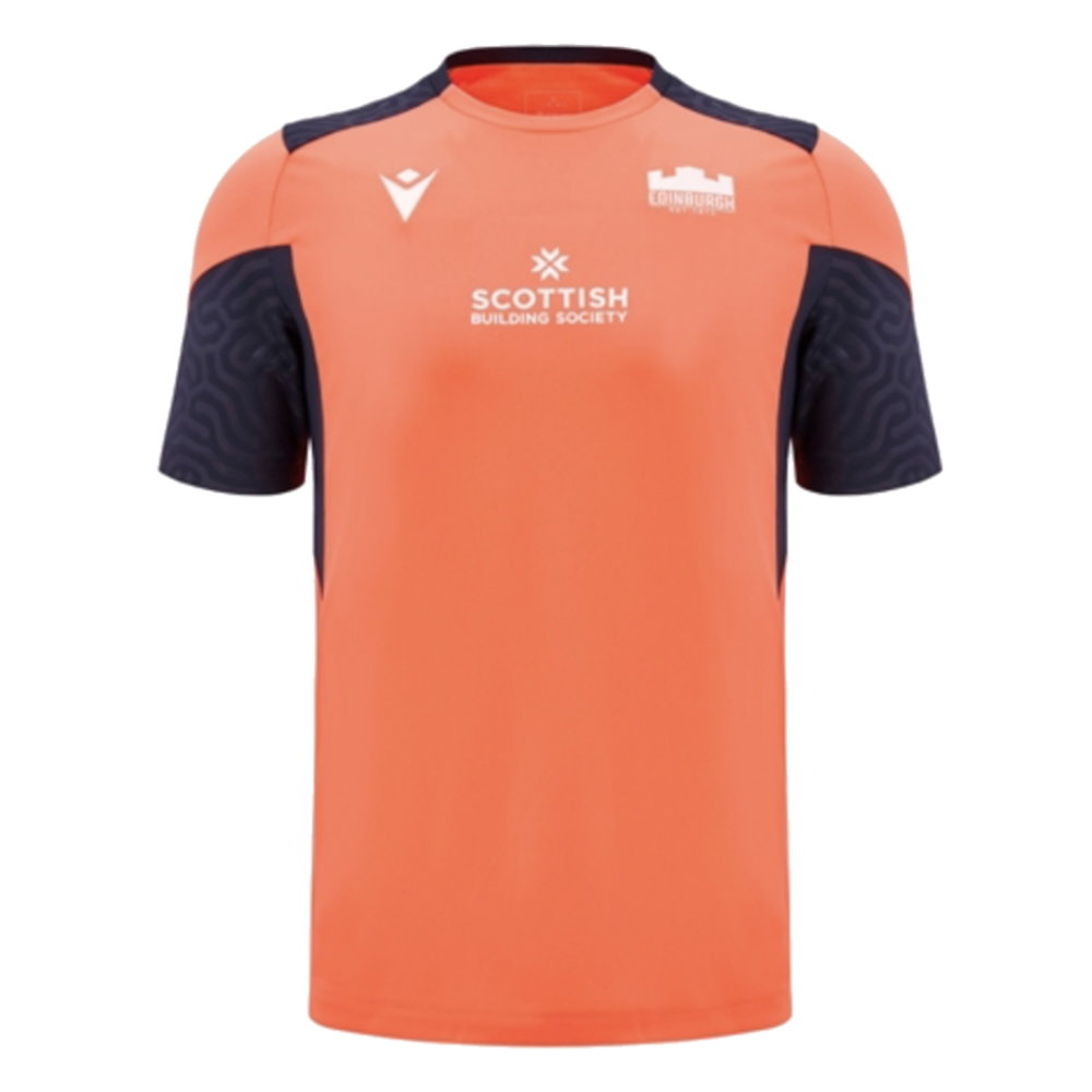 2024-2025 Edinburgh Rugby Poly Training Shirt (Orange) (Your Name)