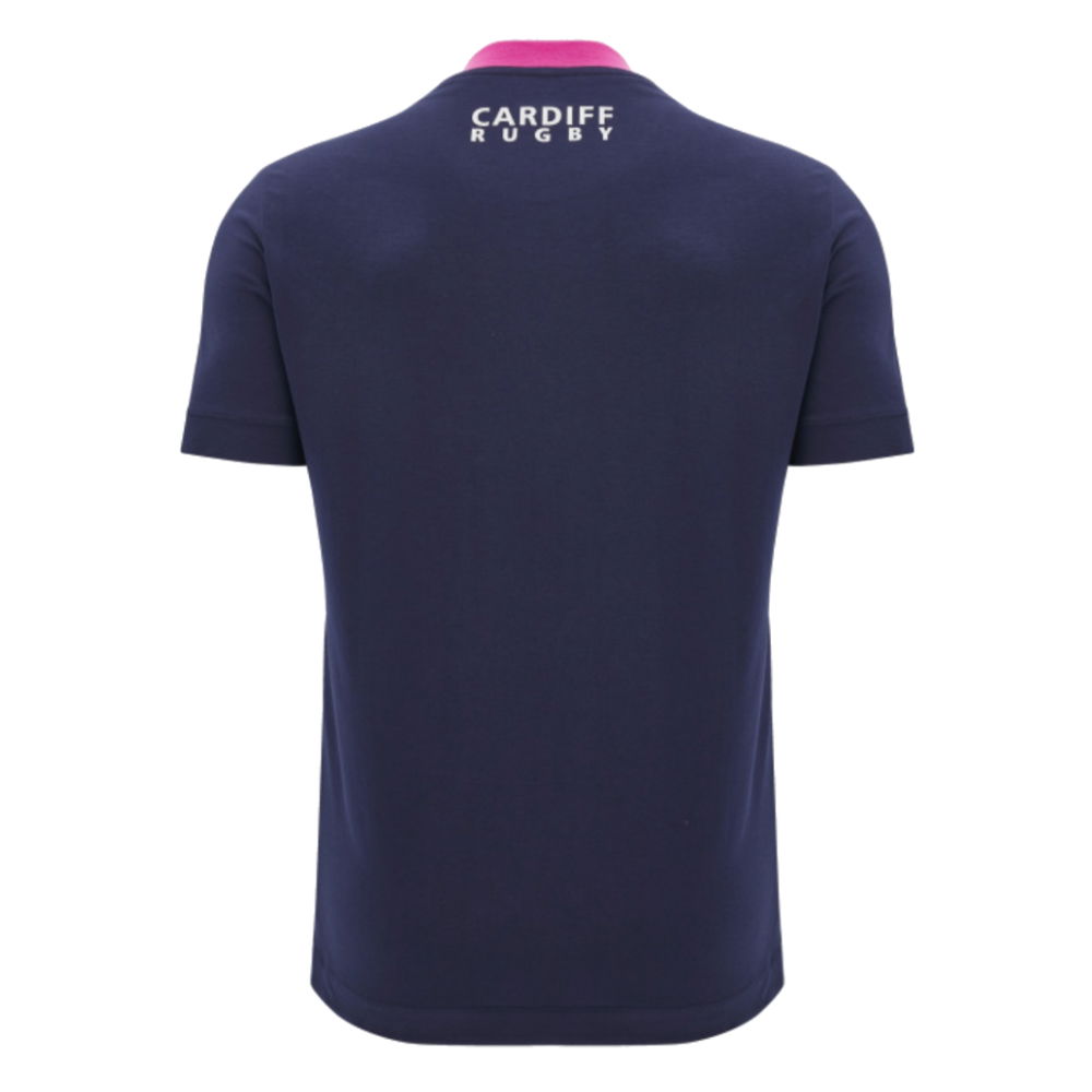 2024-2025 Cardiff Blues Rugby Ath Cotton Tee (Navy)