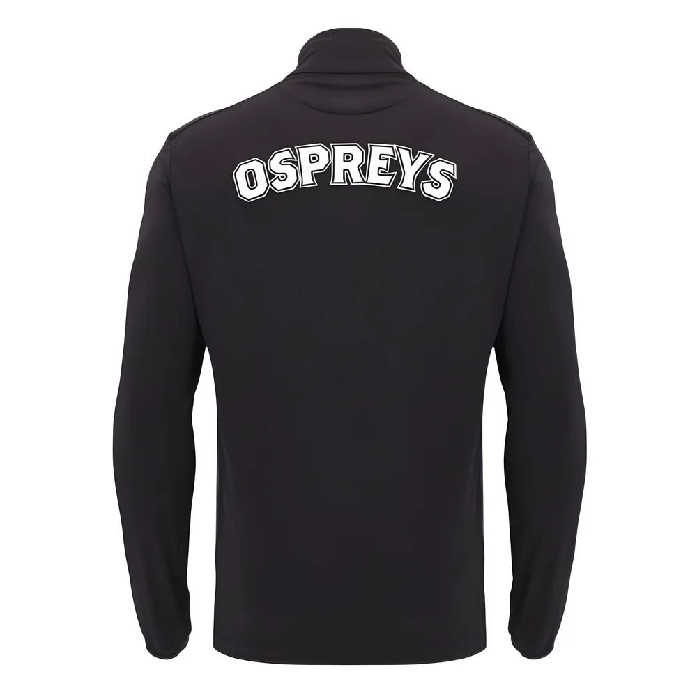 2024-2025 Ospreys Rugby Training 1/4 Zip Top (Black)