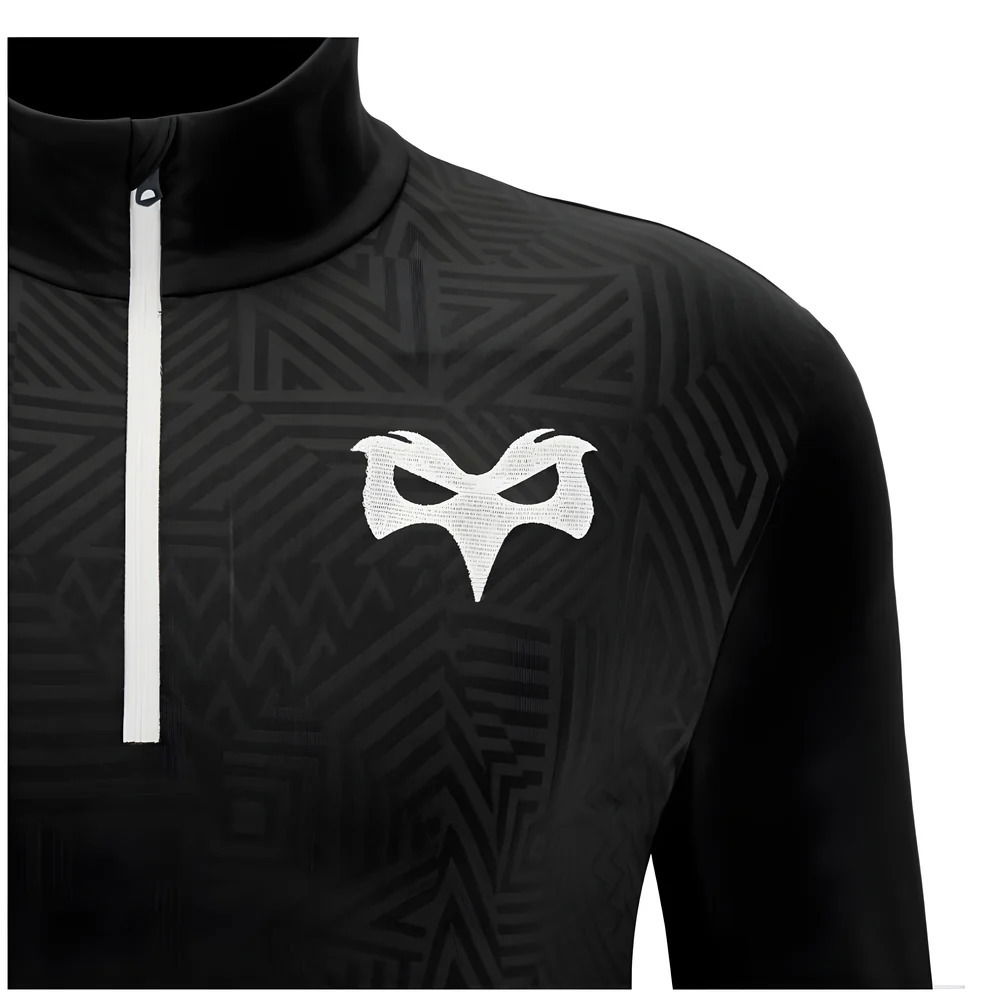2024-2025 Ospreys Rugby Training 1/4 Zip Top (Black)