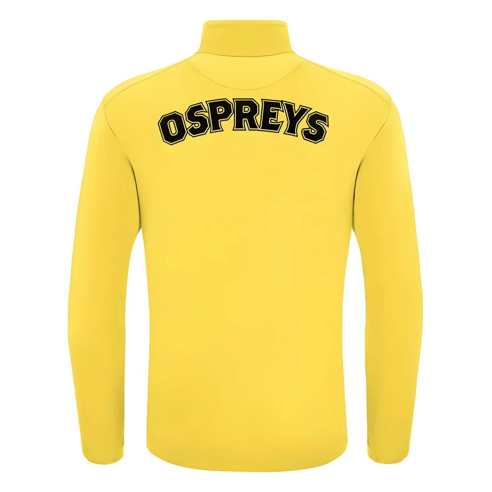 2024-2025 Ospreys Rugby 1/4 Zip Training Top (Yellow)