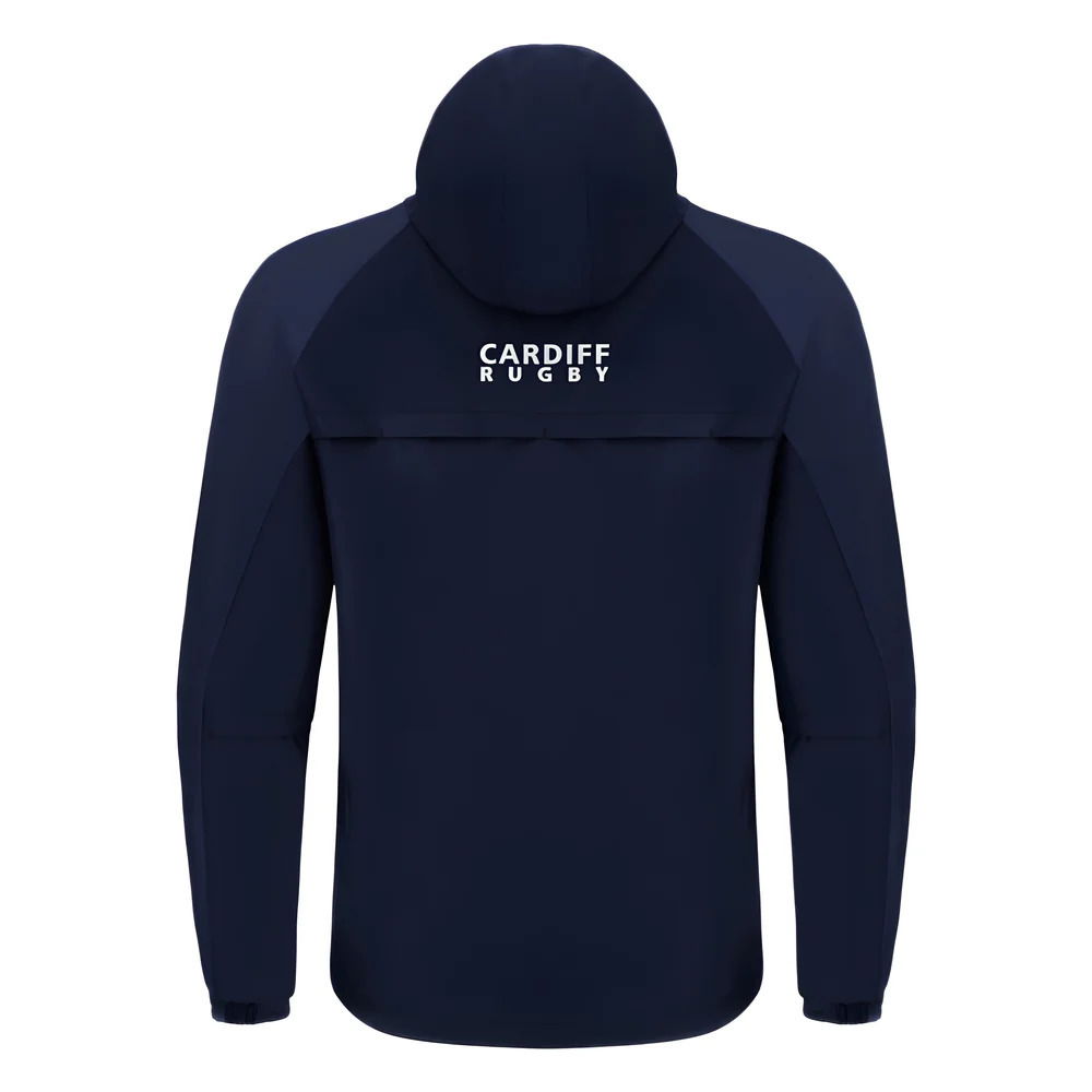 2024-2025 Cardiff Blues Rugby Full Zip Waterproof Jacket (Navy)