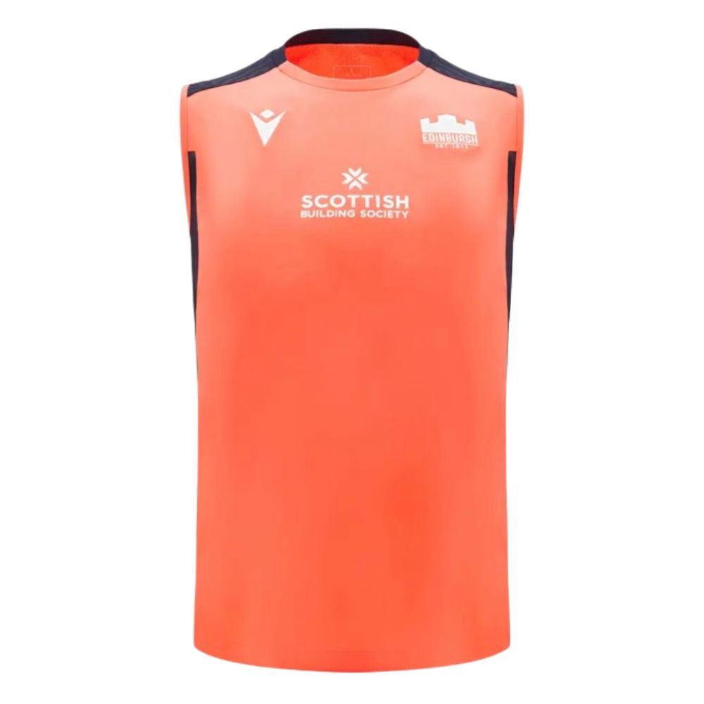 2024-2025 Edinburgh Rugby Sleeveless Jersey (Orange) (Your Name)