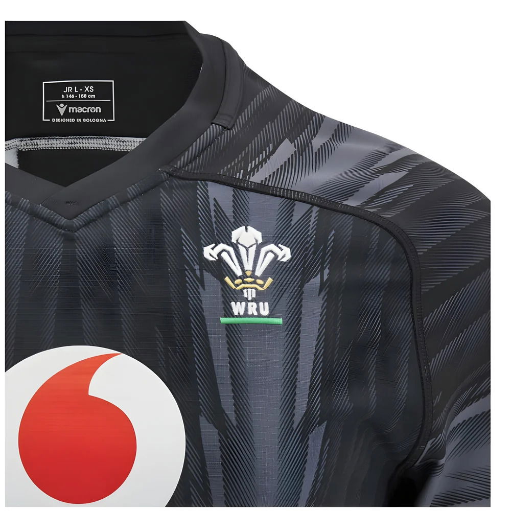 2024-2025 Wales WRU Rugby Training Jersey (Black) - Kids
