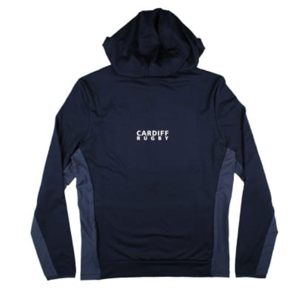 2024-2025 Cardiff Blues Rugby Travel 3D Full Zip Fleece Hoody (Navy)