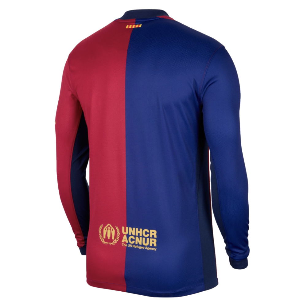 2024-2025 Barcelona Long Sleeve Home Shirt (Pau Victor 18)
