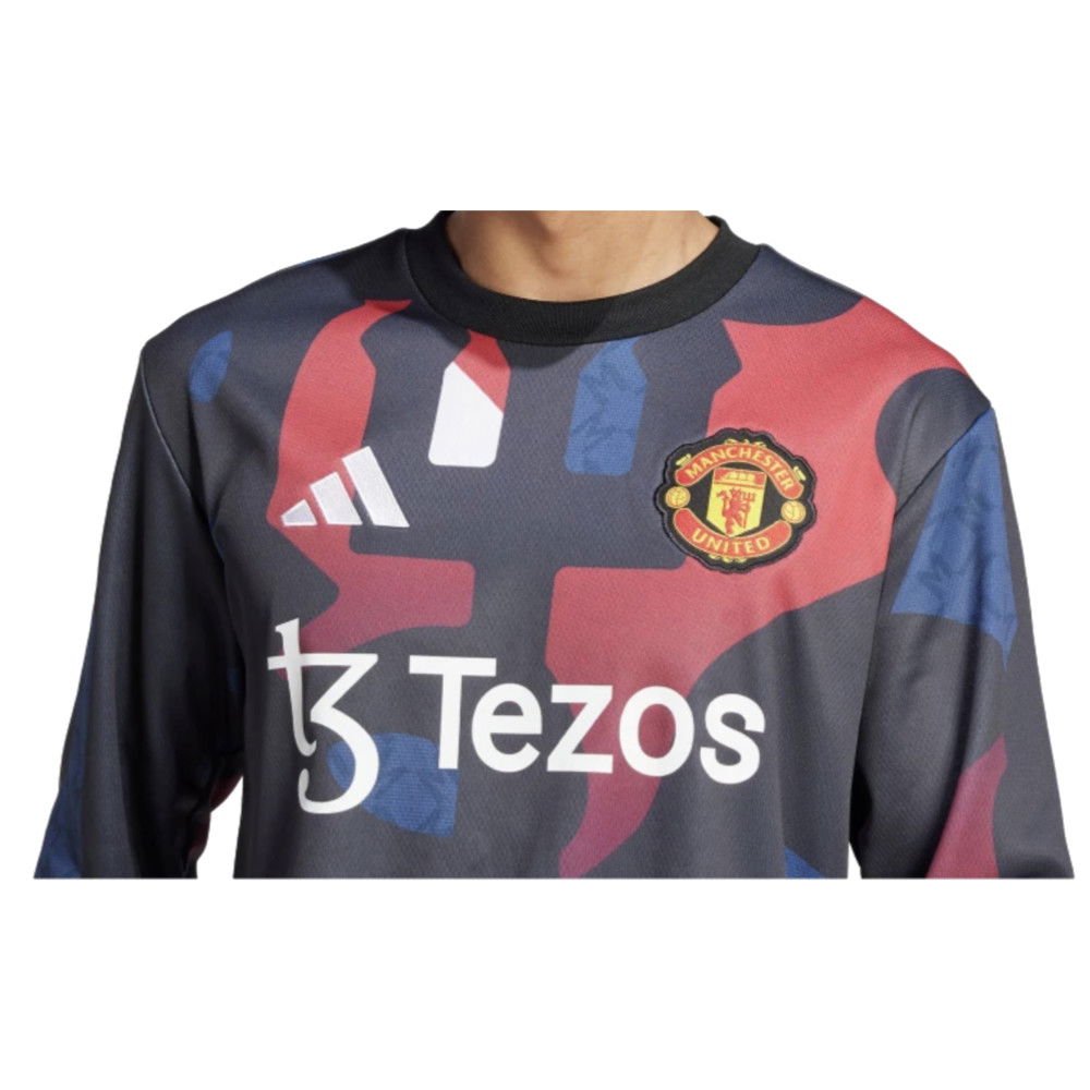 2024-2025 Man Utd Pre-Match Warm Up Top (Black)