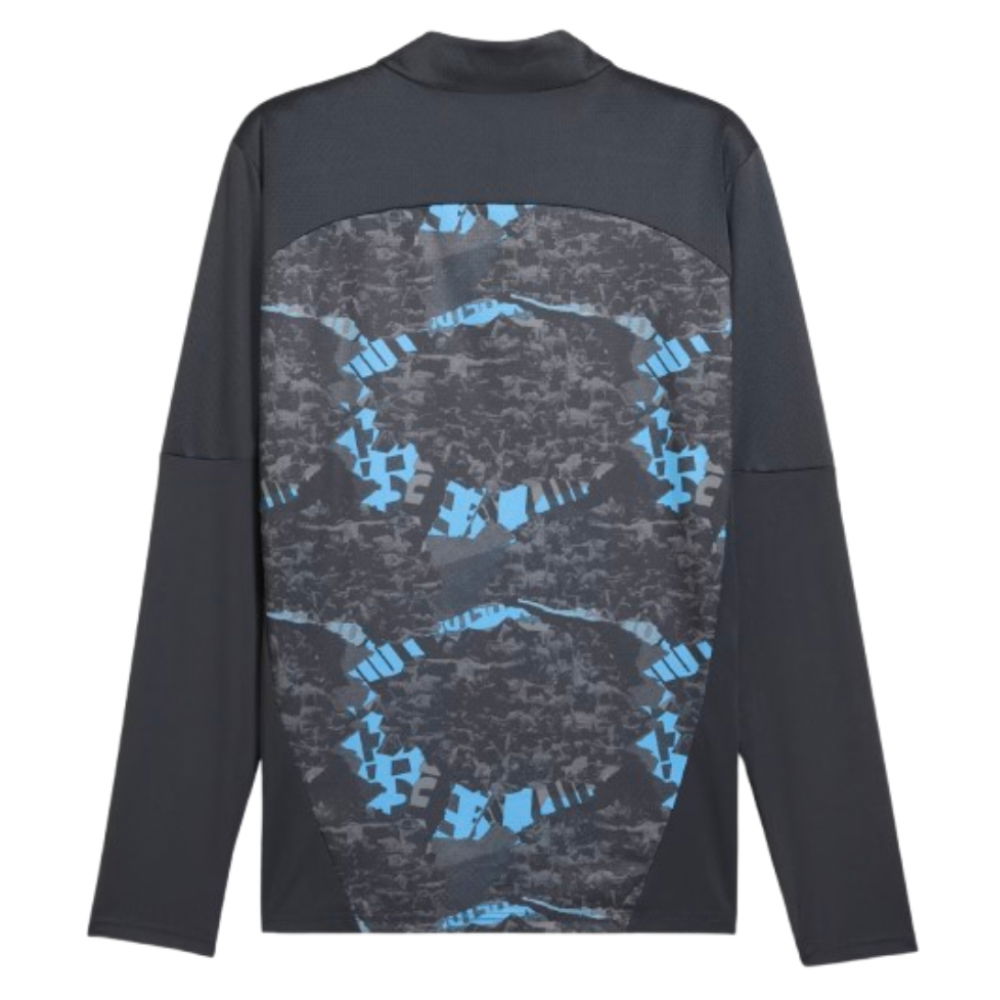 2024-2025 Man City Prematch 1/4 Zip Top (Strong Gray)