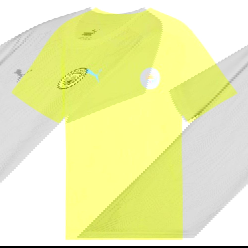 2024-2025 Man City Training Shirt (Yellow Glow) - Kids (Kompany 4)