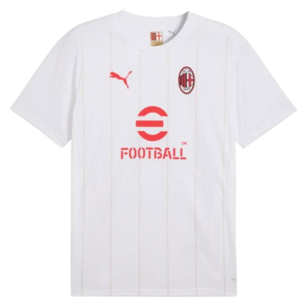 2024-2025 AC Milan Prematch SS Jersey (White) (Your Name)