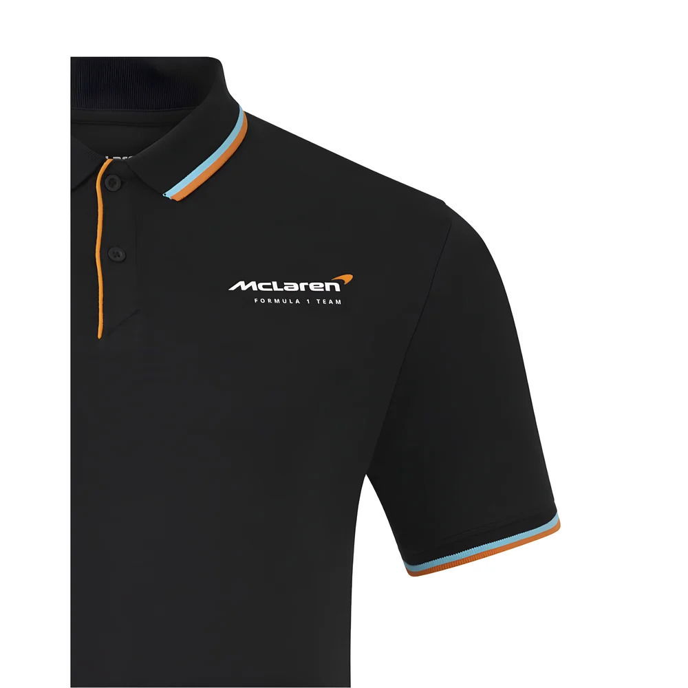 2025 McLaren F1 Core Essentials Polo Shirt (Black)