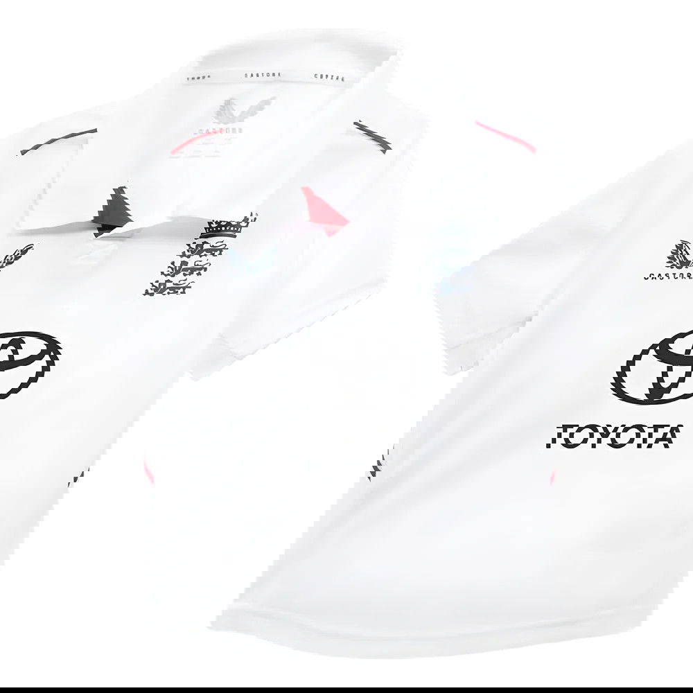 2025-2026 England Cricket ECB Test Replica SS Shirt (White) - Infant (Your Name)