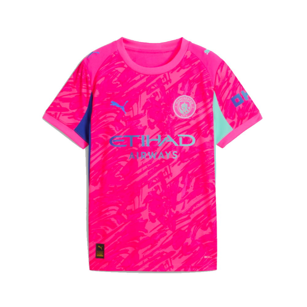 2025-2026 Man City Goalkeeper Home Shirt (Pink) - Kids (Trautmann 1)