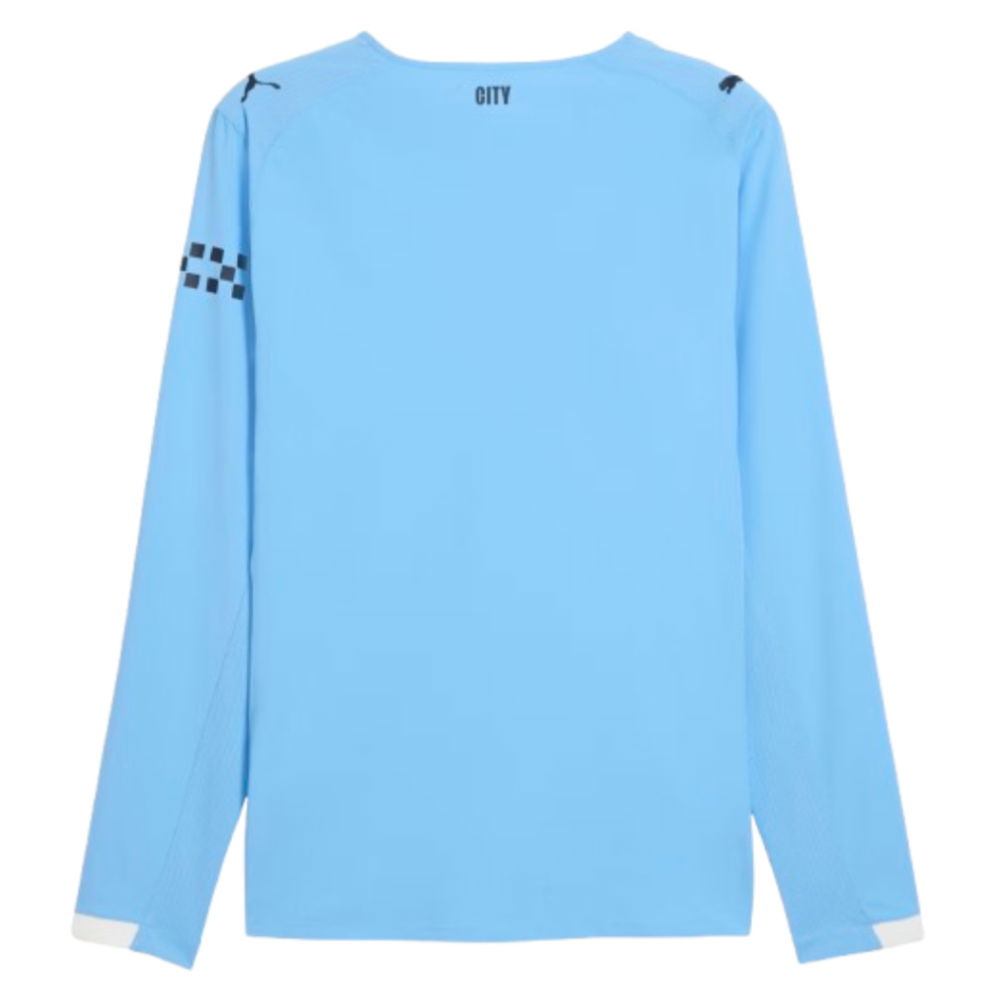 2025-2026 Man City Authentic Long Sleeve Home Shirt