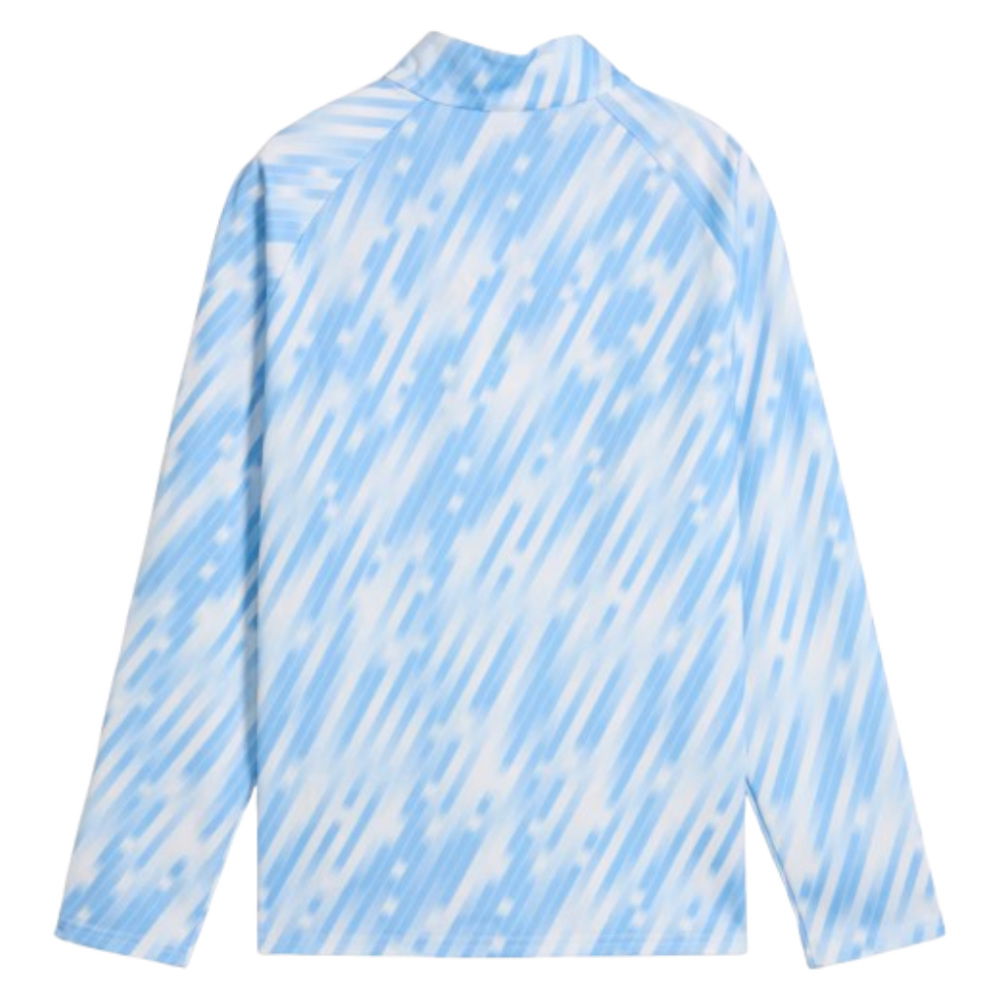 2025-2026 Man City Warm Up 1/4 Zip Top (Silver Sky) - Kids