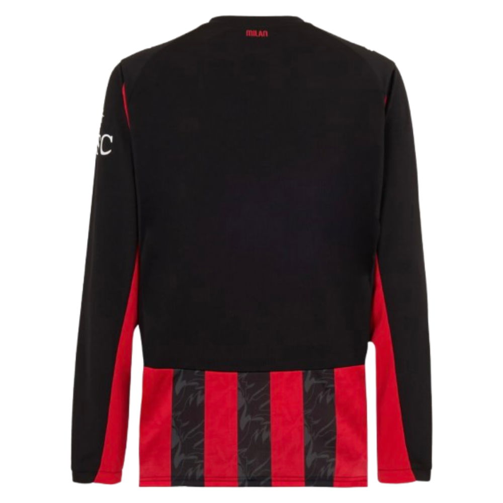 2025-2026 AC Milan Long Sleeve Home Shirt (Reijnders 14)
