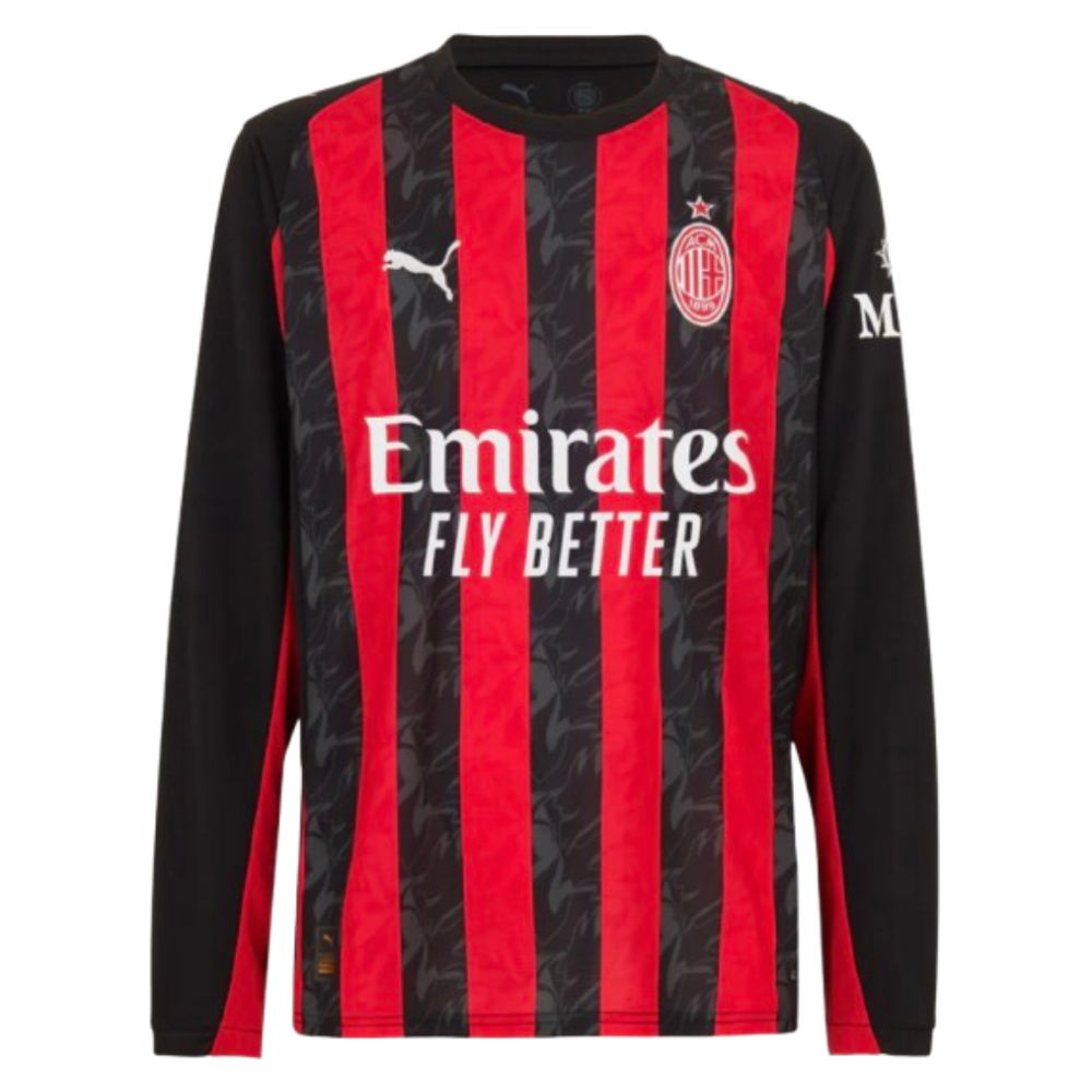 2025-2026 AC Milan Long Sleeve Home Shirt (Reijnders 14)