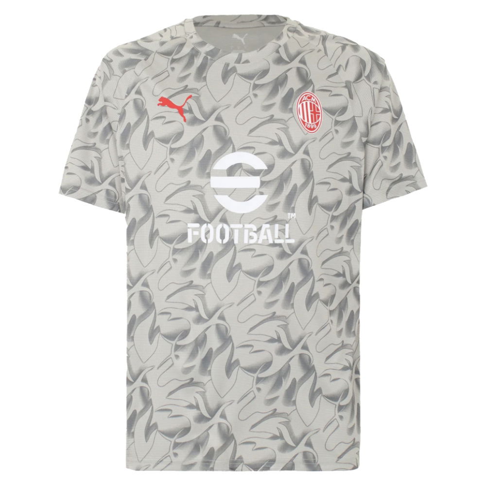 2025-2026 AC Milan Warm Up Jersey (Smokey Gray) (Pulisic 11)