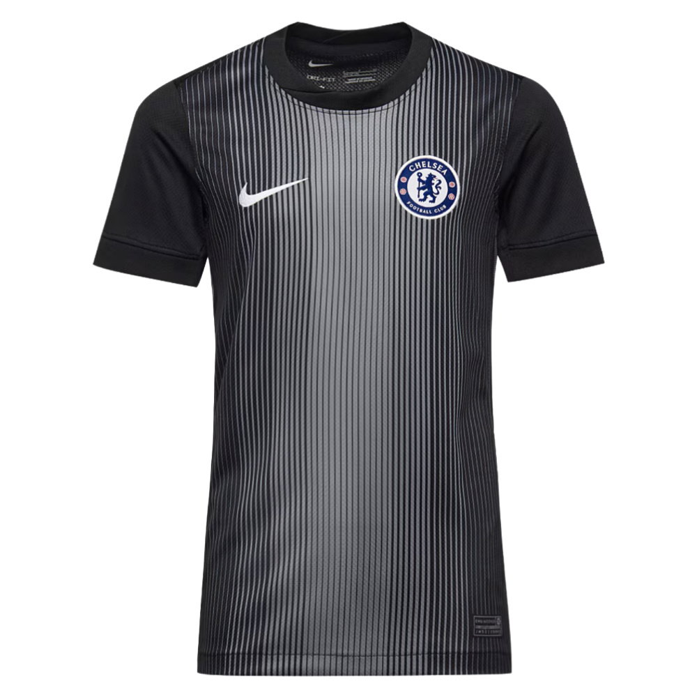 2025-2026 Chelsea Home Goalkeeper Shirt (Black) - Kids (Sanchez 1)