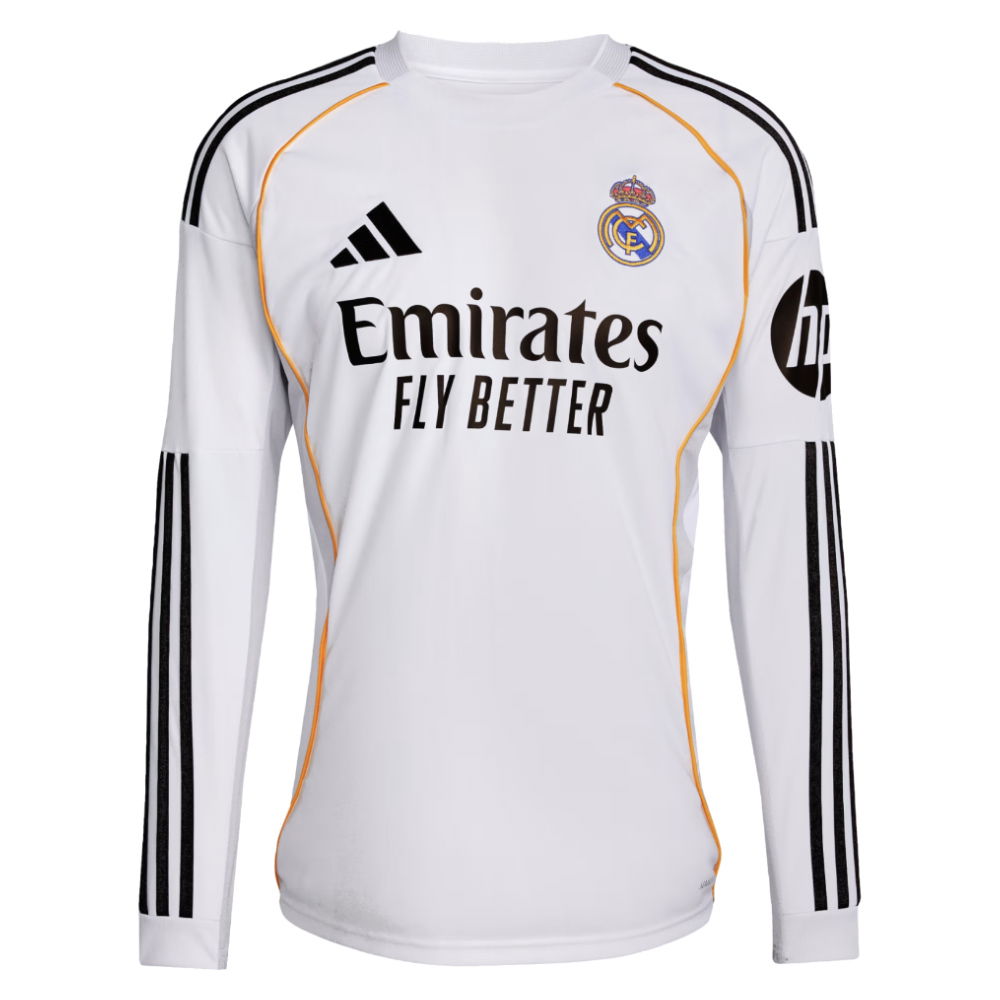 2025-2026 Real Madrid Long Sleeve Home Shirt (Carvajal 2)