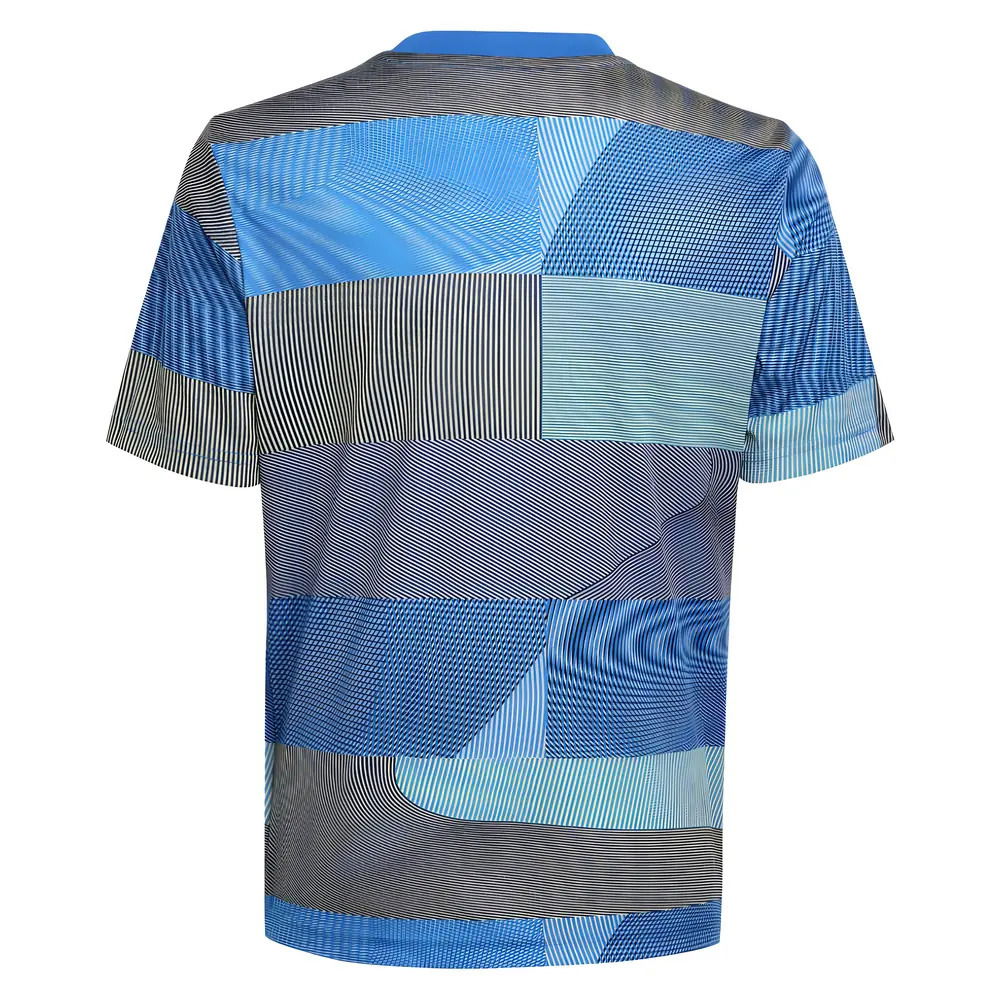 2025-2026 Real Madrid Pre-Match Shirt (Blue) - Kids (F.Mendy 23)