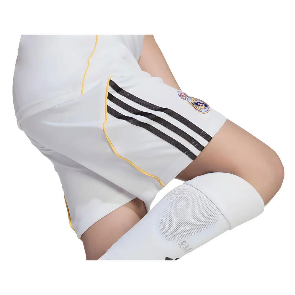 2025-2026 Real Madrid Home Shorts (White) - Kids
