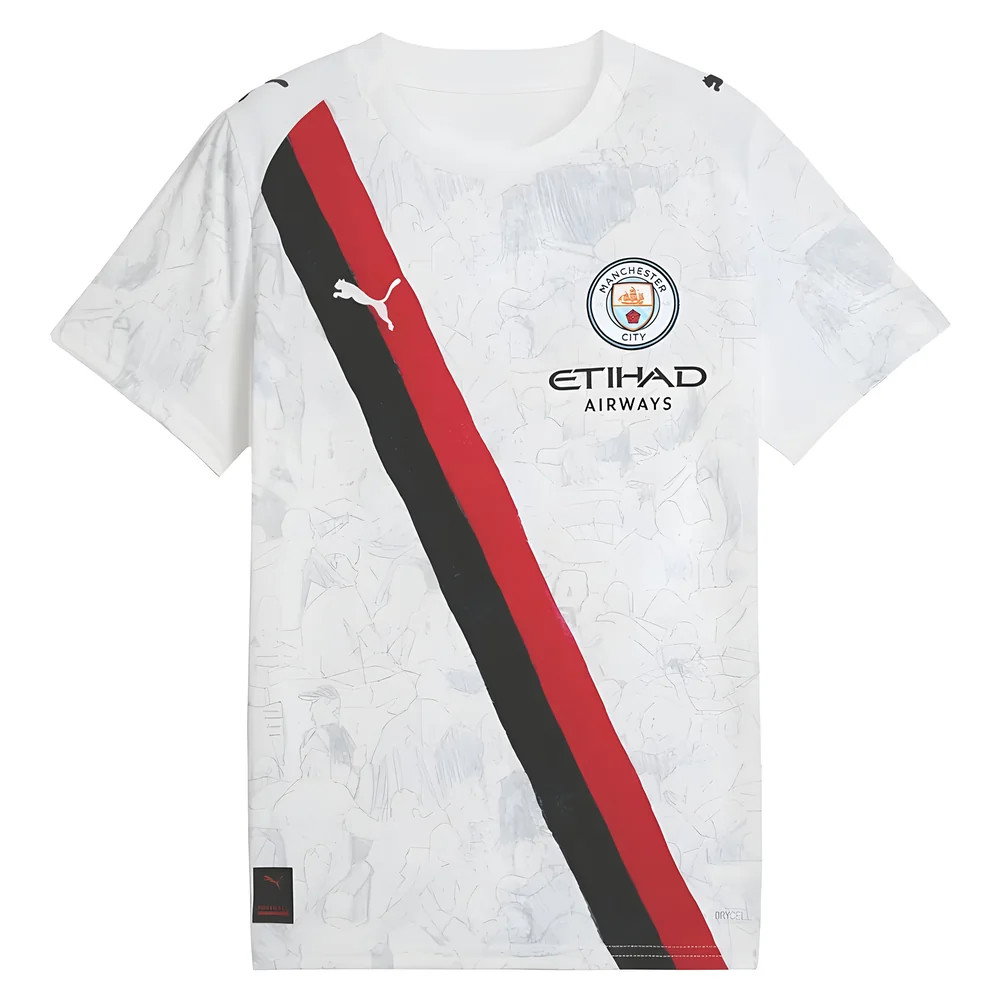 2025-2026 KIDSUPER x Manchester City CWC Away Shirt (White) - Kids (Your Name)