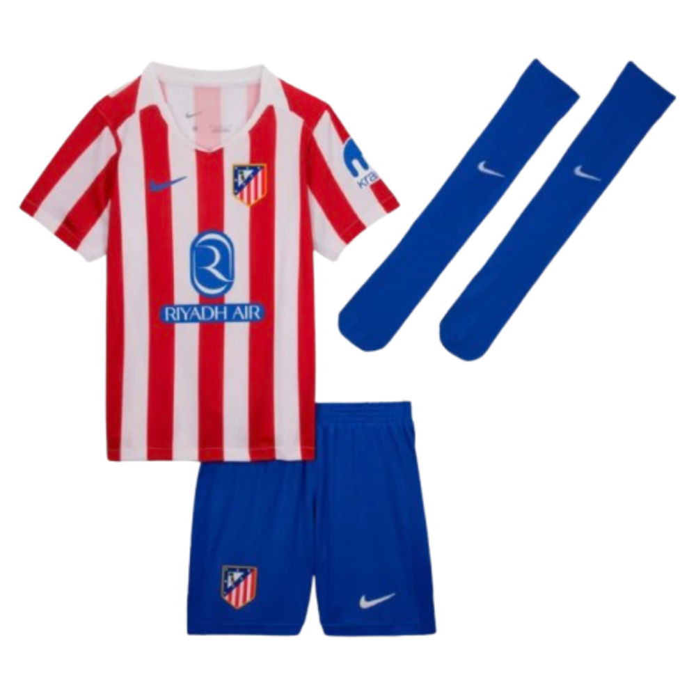 2025-2026 Atletico Madrid Home Little Boys Mini Kit (Le Normand 24)