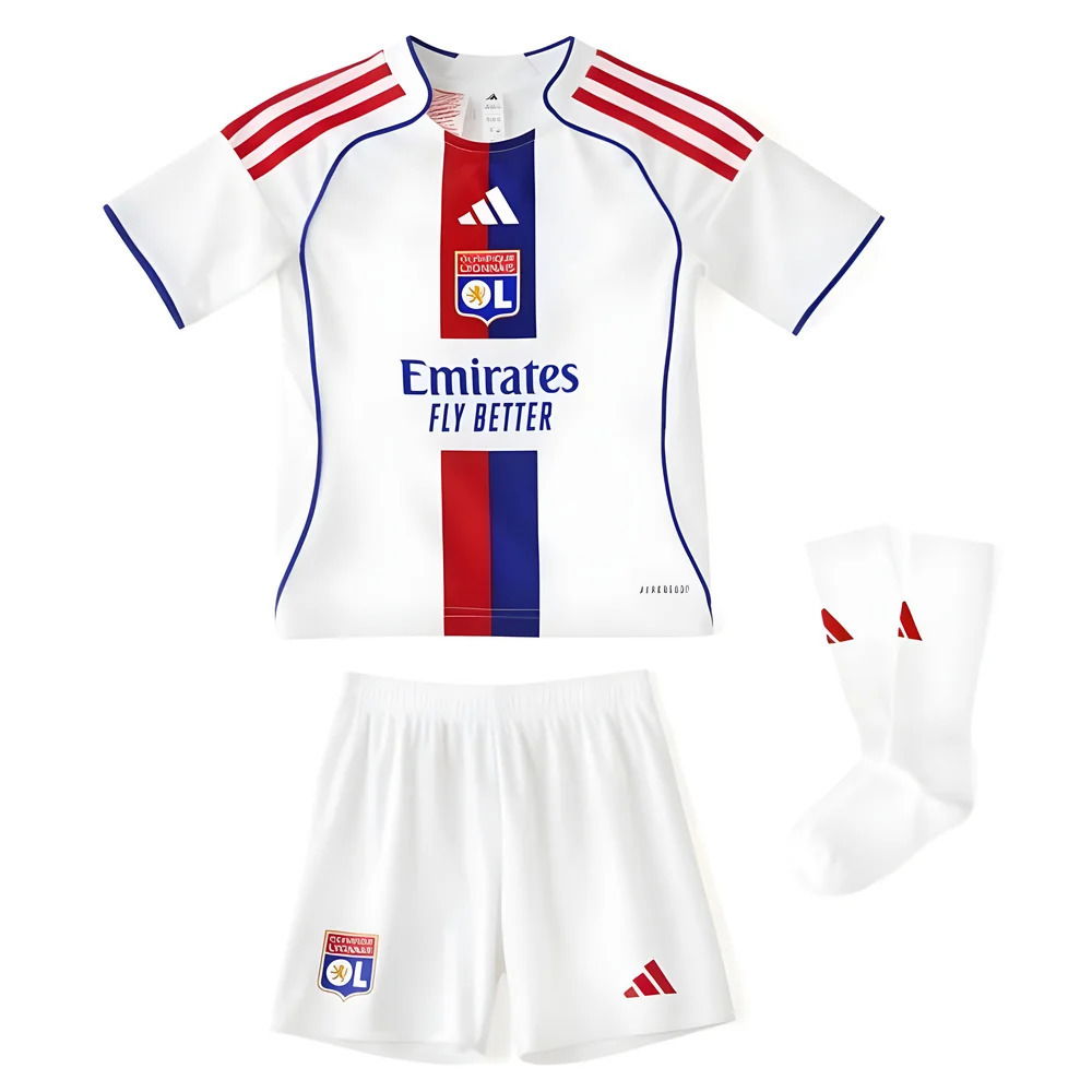 2025-2026 Olympique Lyon Home Mini Kit (Majri 7)