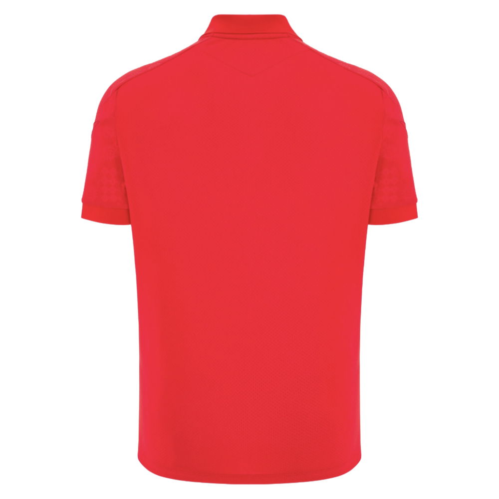 2025-2026 Wales WRU Rugby Travel Poly Polo Shirt (Red)