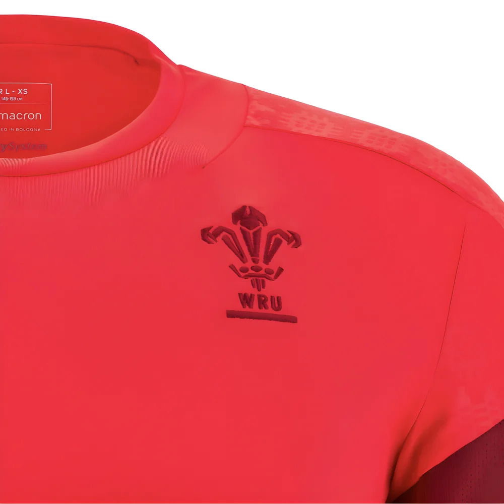 2025-2026 Wales WRU Player Training Shirt (Red) - Kids