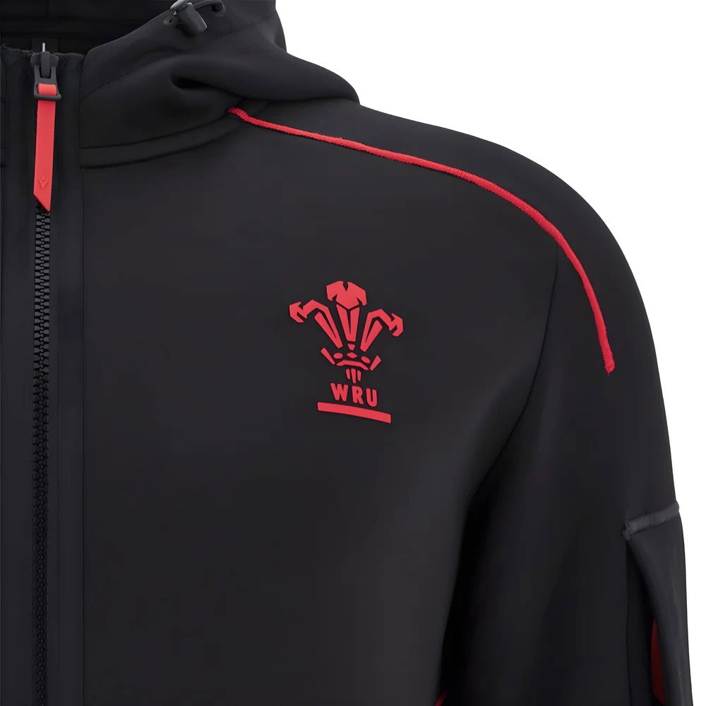 2025-2026 Wales WRU Ath Travel Tech Hoody (Black)