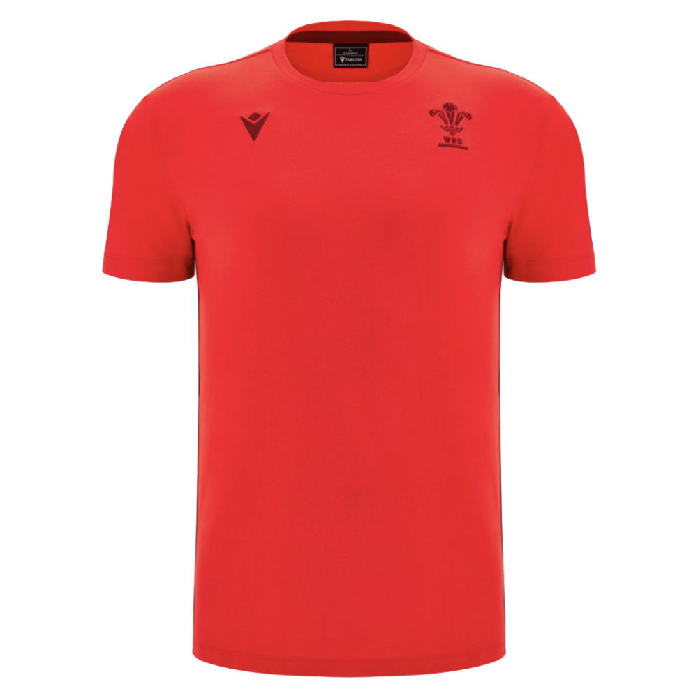 2025-2026 Wales WRU Rugby Travel Cotton Tee (Red) (Your Name)