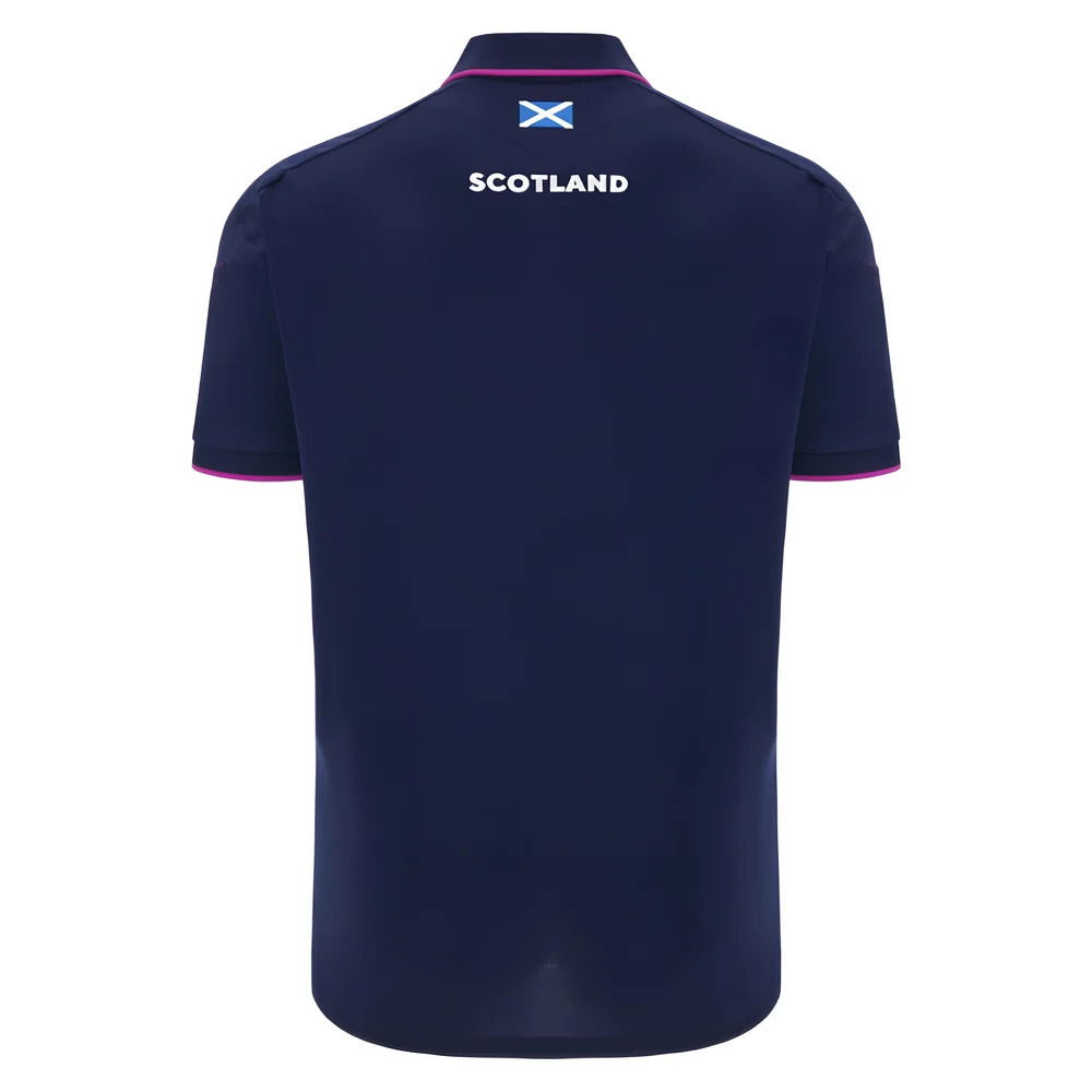 2025-2026 Scotland Rugby Travel Poly Polo Shirt (Navy)