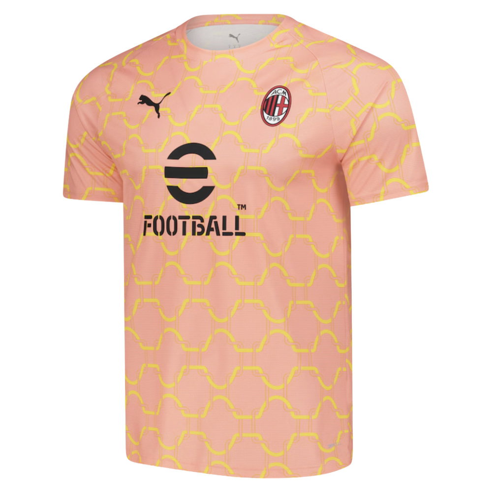 2025-2026 AC Milan Warm Up Jersey (Pink Fruit) (Your Name)