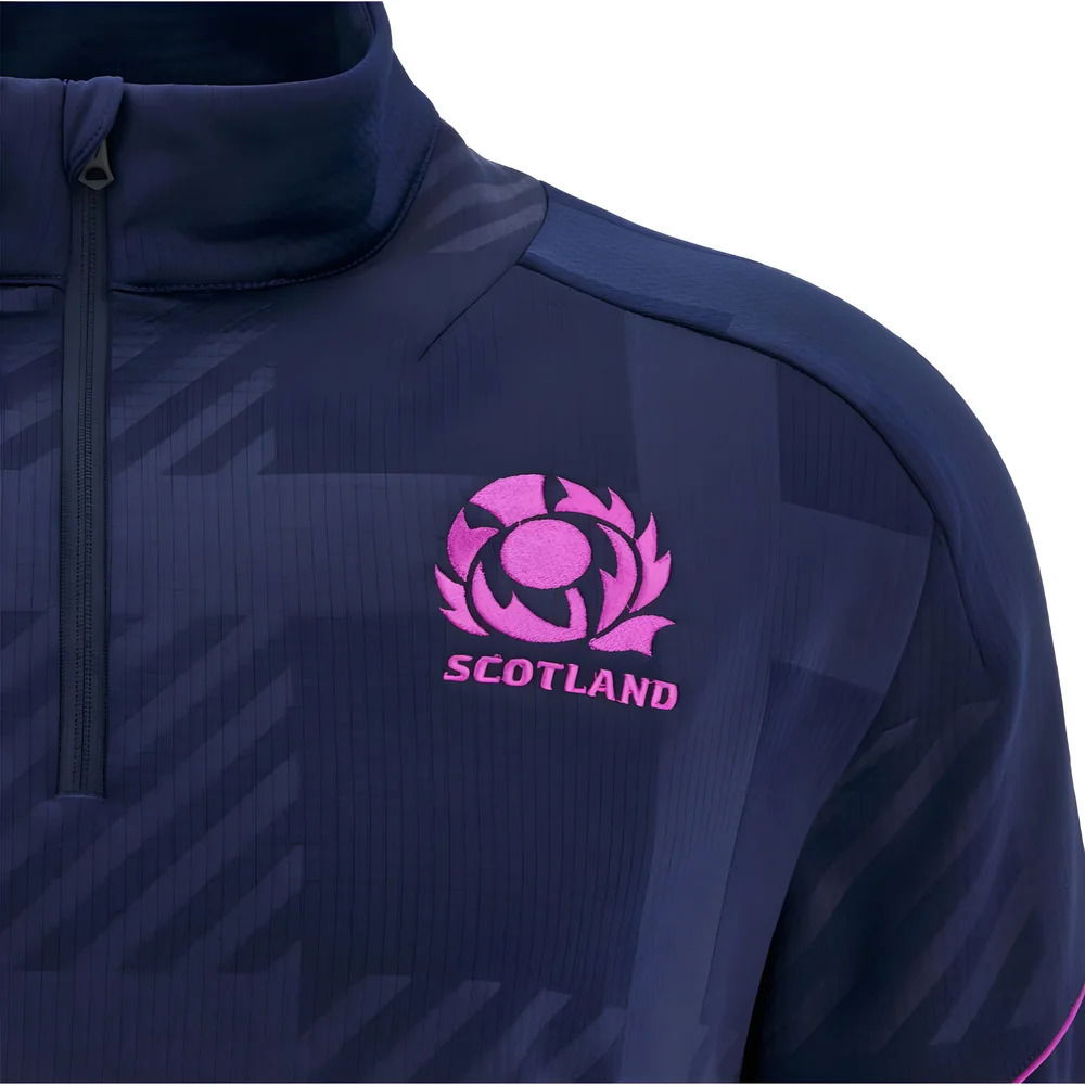 2025-2026 Scotland Rugby Travel Full Zip Hoody (Navy) - Kids