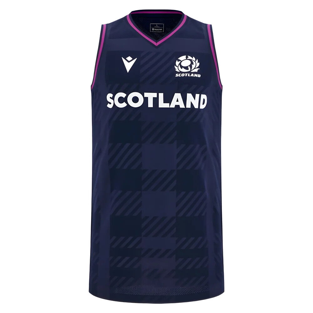 2025-2026 Scotland Rugby Basketball Singlet (Navy) (Your Name)
