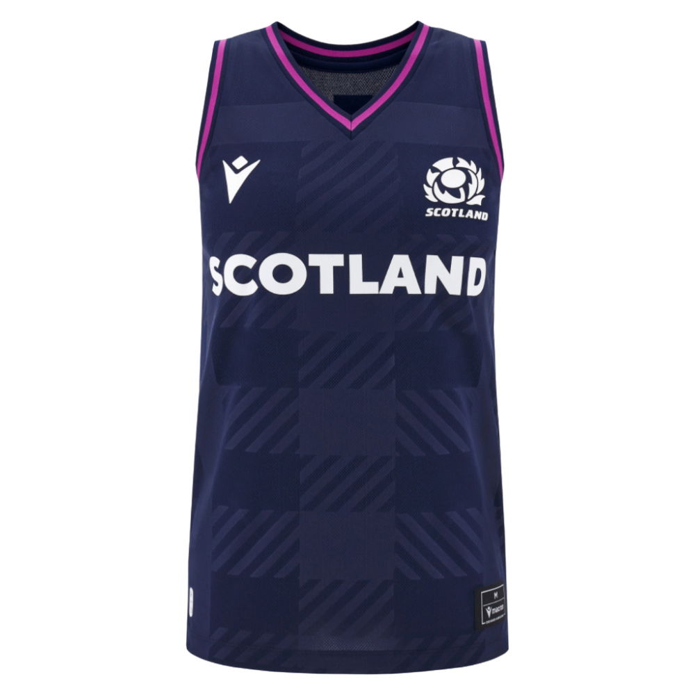 2025-2026 Scotland Rugby Training Singlet (Navy) - Womens (Your Name)