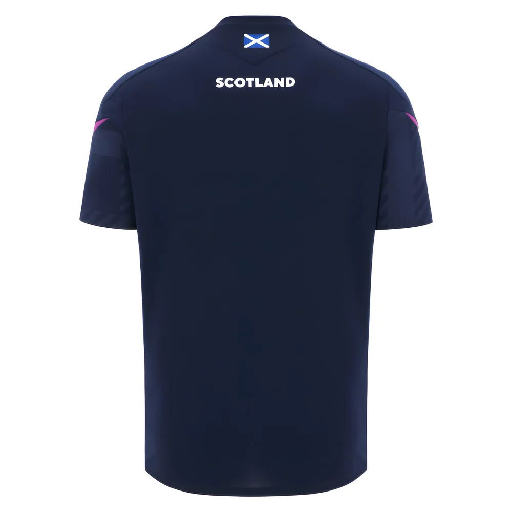 2025-2026 Scotland Rugby Training Poly Shirt (Navy)