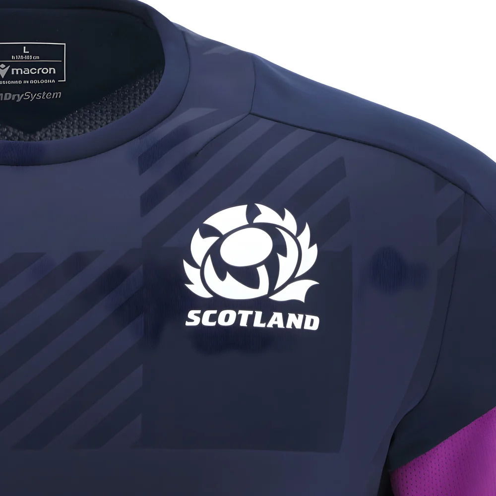 2025-2026 Scotland Rugby Training Poly Shirt (Navy)