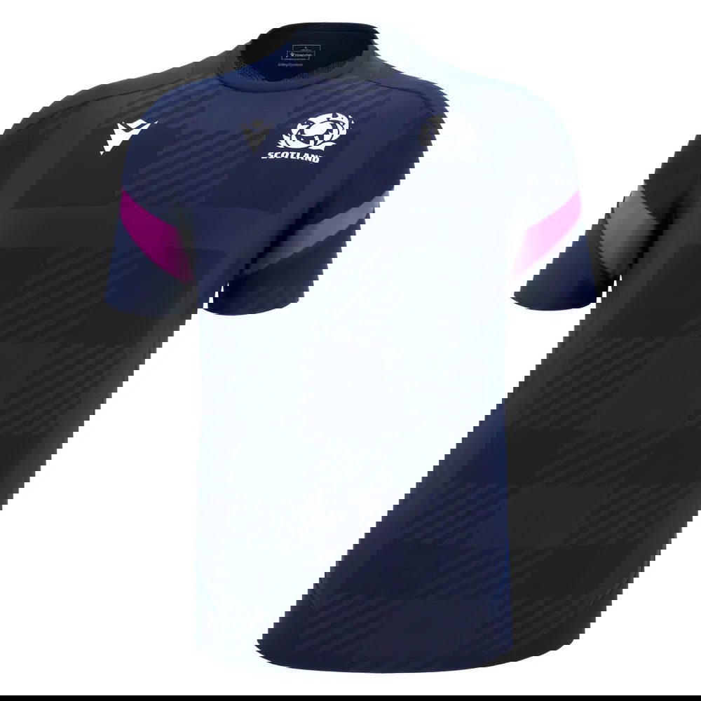 2025-2026 Scotland Rugby Training Poly Shirt (Navy) (Your Name)