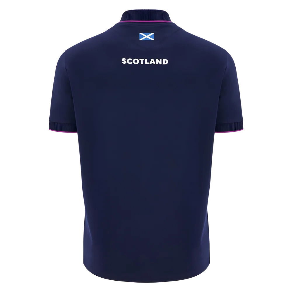 2025-2026 Scotland Rugby Ath Polo Piquet Shirt (Navy)