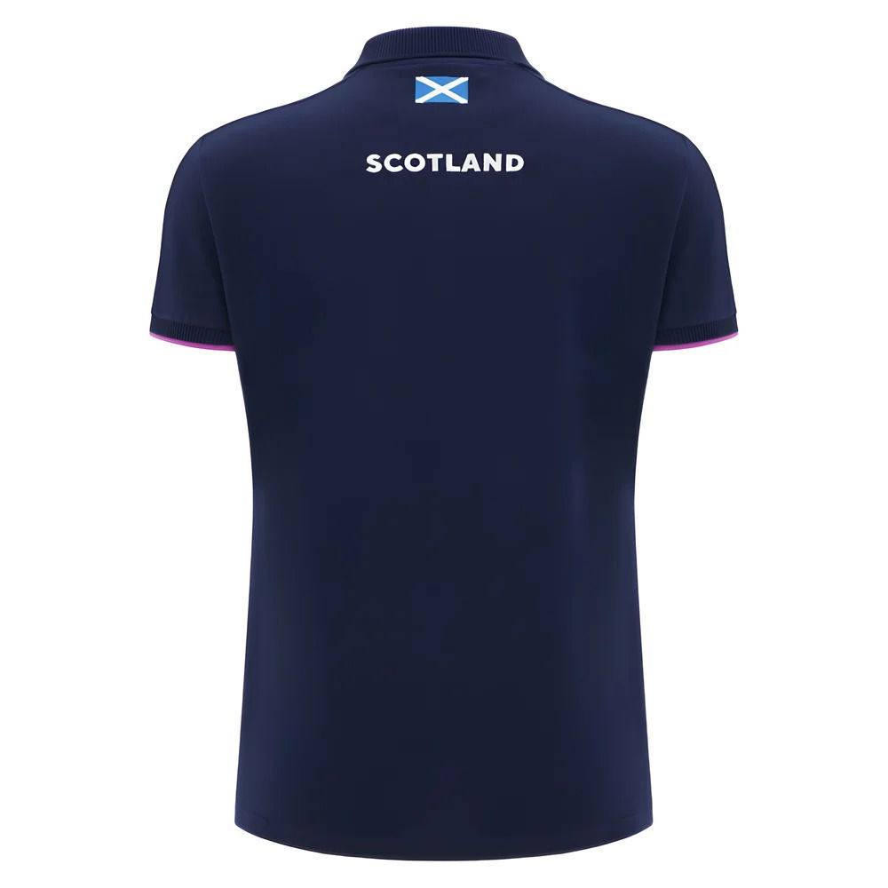 2025-2026 Scotland Rugby Travel Polo Shirt (Navy) - Womens