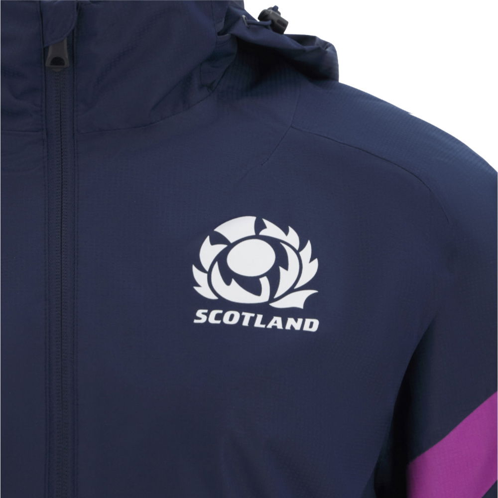 2025-2026 Scotland Rugby Training Rainjacket (Navy)