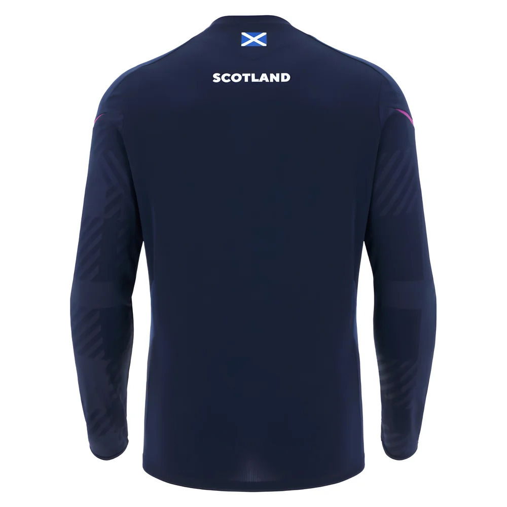 2025-2026 Scotland Rugby Training Poly LS Shirt (Navy)