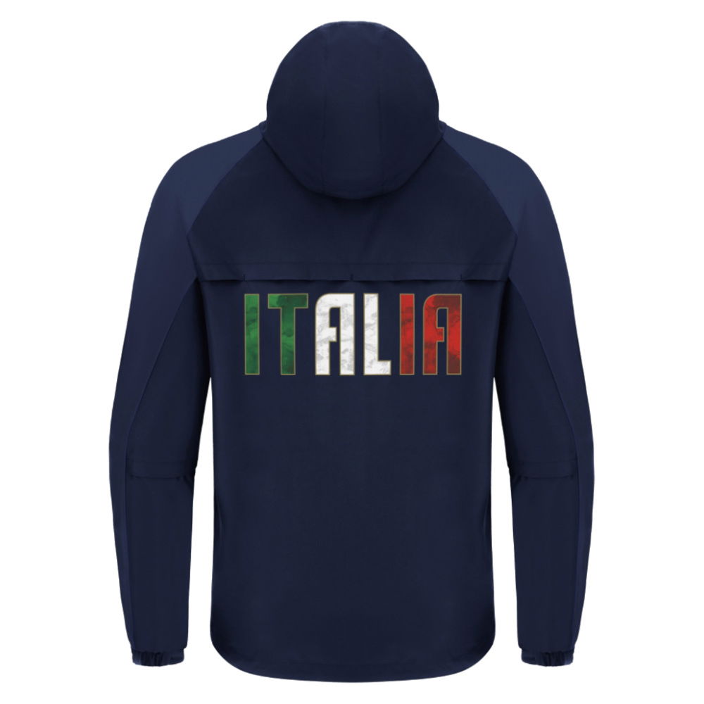 2025-2026 Italy FIR Rugby Rain Jacket (Navy)