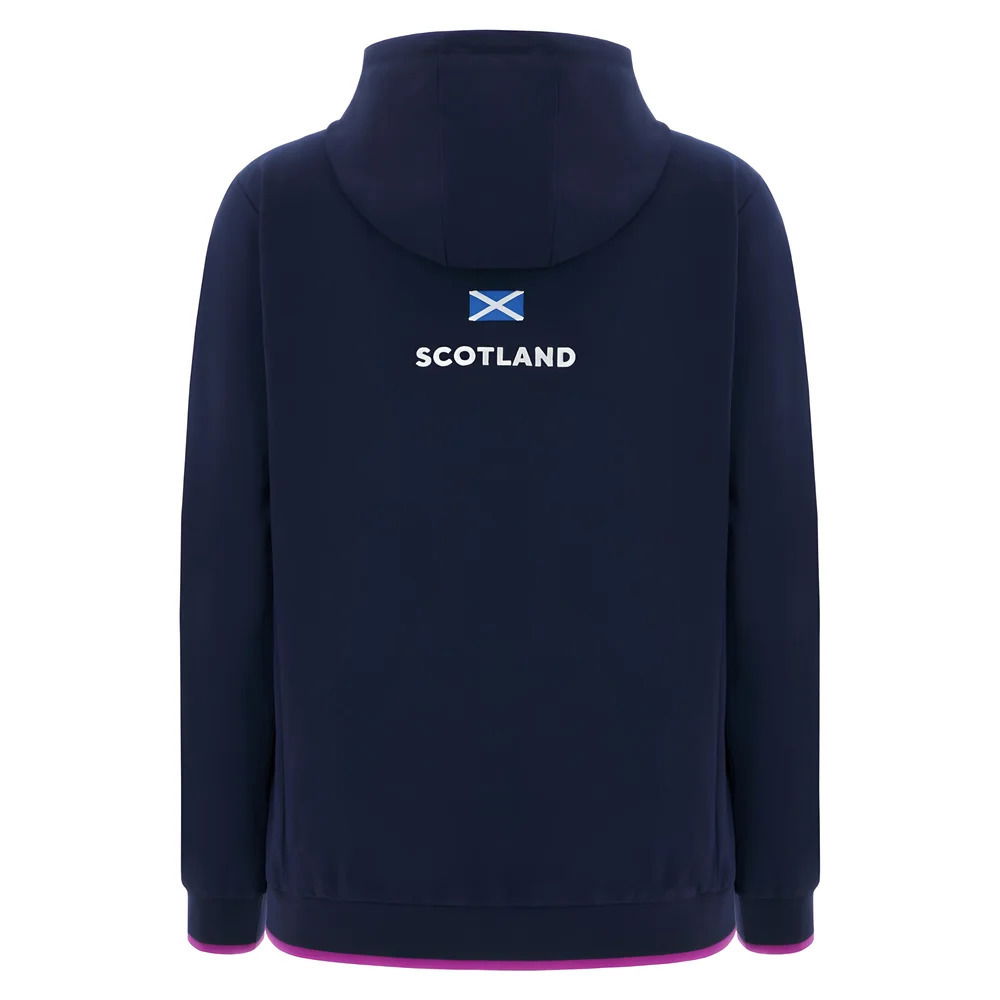 2025-2026 Scotland Rugby Travel Full Zip Hoody (Navy) - Womens
