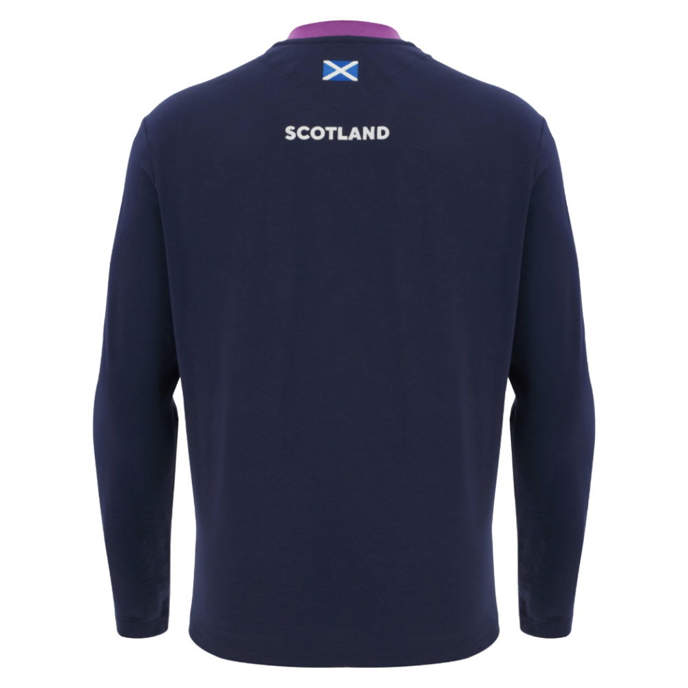 2025-2026 Scotland Rugby Ath Cotton LS Tee (Navy)