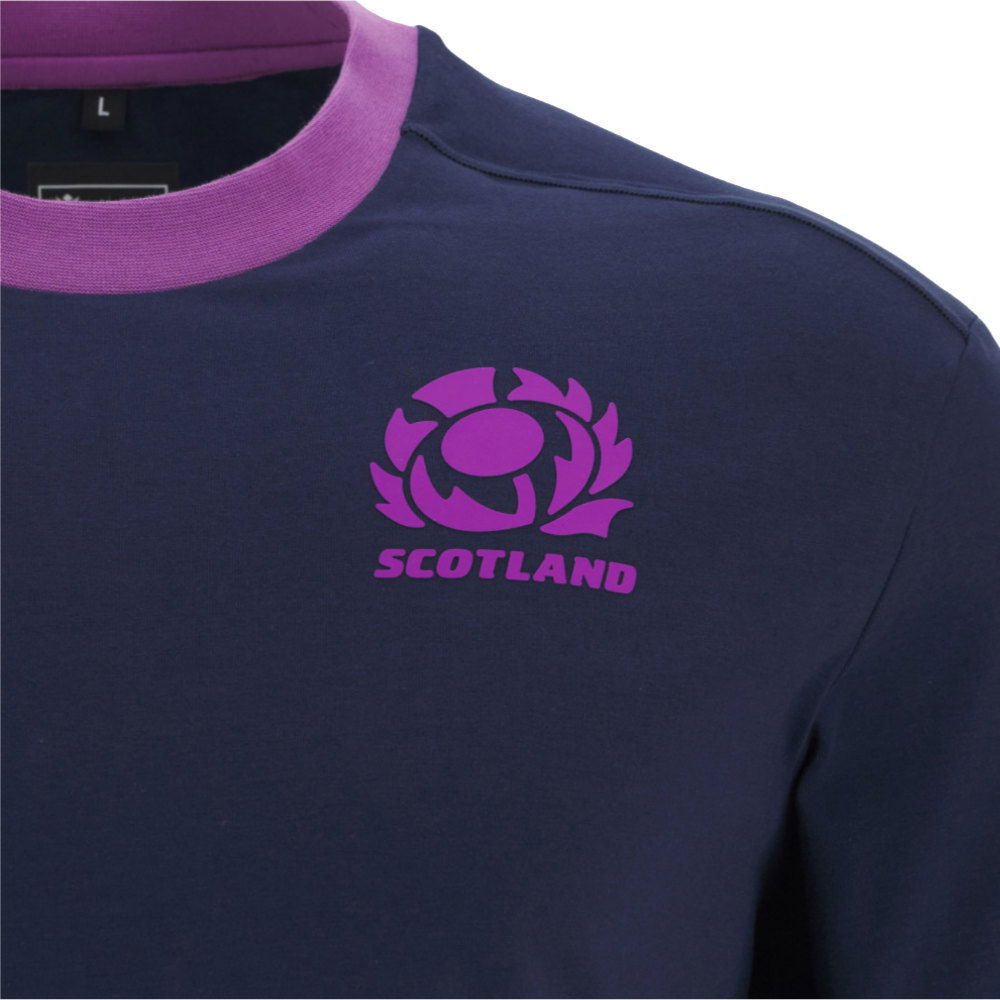 2025-2026 Scotland Rugby Ath Cotton LS Tee (Navy)