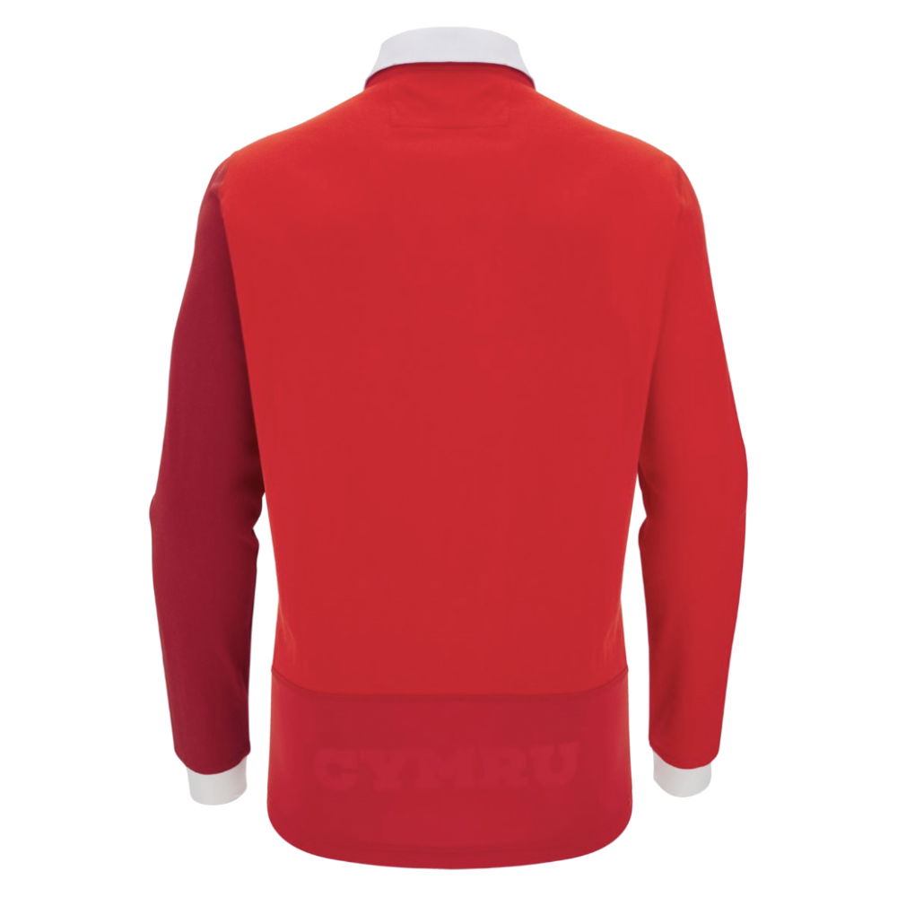 2025-2026 Wales Home Cotton LS Rugby Shirt